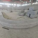 黄石 芝麻白异形坐凳，自然面光面弧形加工