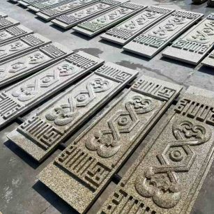 黄石 黄金麻花岗岩外墙雕刻板