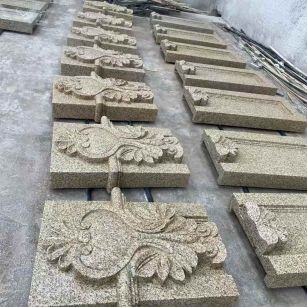 黄石 黄金麻花岗岩别墅外墙雕刻板