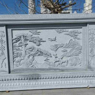 黄石 芝麻白大型照壁，屏风，影壁