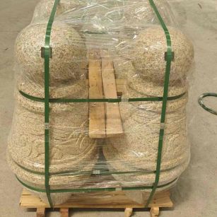 黄石 黄金麻异形定制雕花——棒棒糖挡车柱