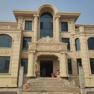 黄石 黄金麻花岗岩别墅外墙干挂