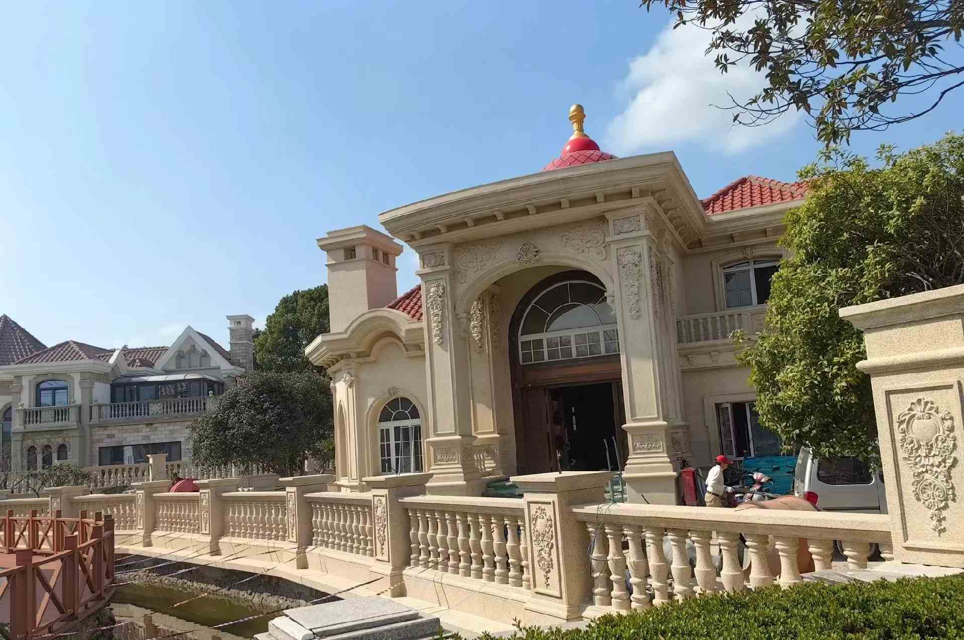 黄石 黄金麻花岗岩欧式别墅