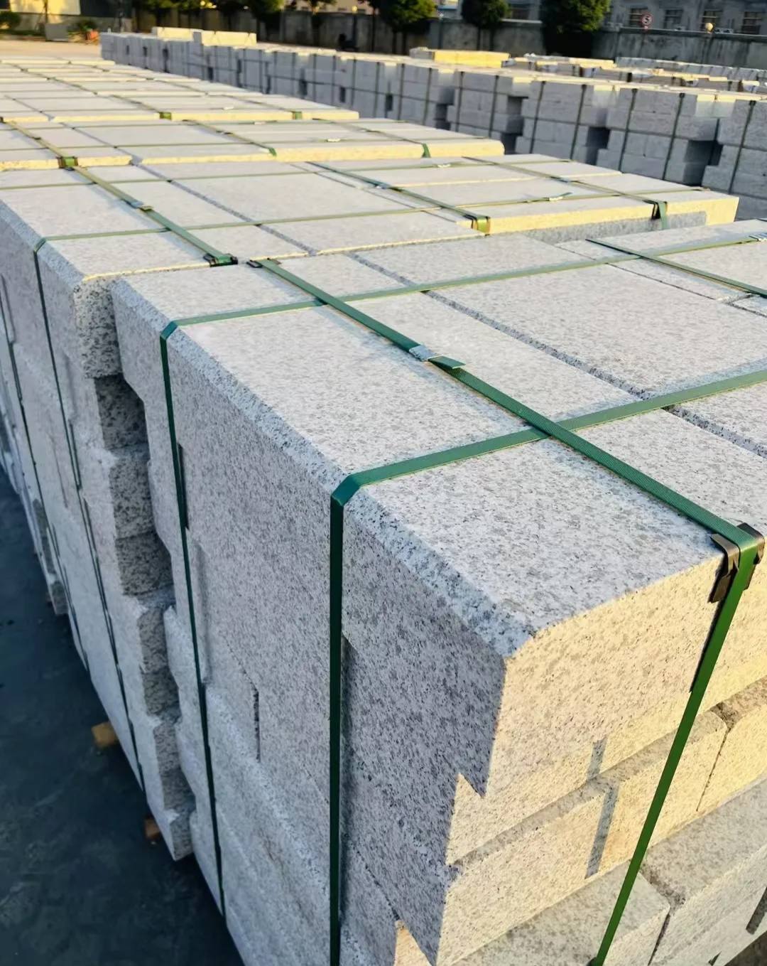 黄石 白麻花岗岩路沿石，马路牙子，路缘石，平石，立缘石等