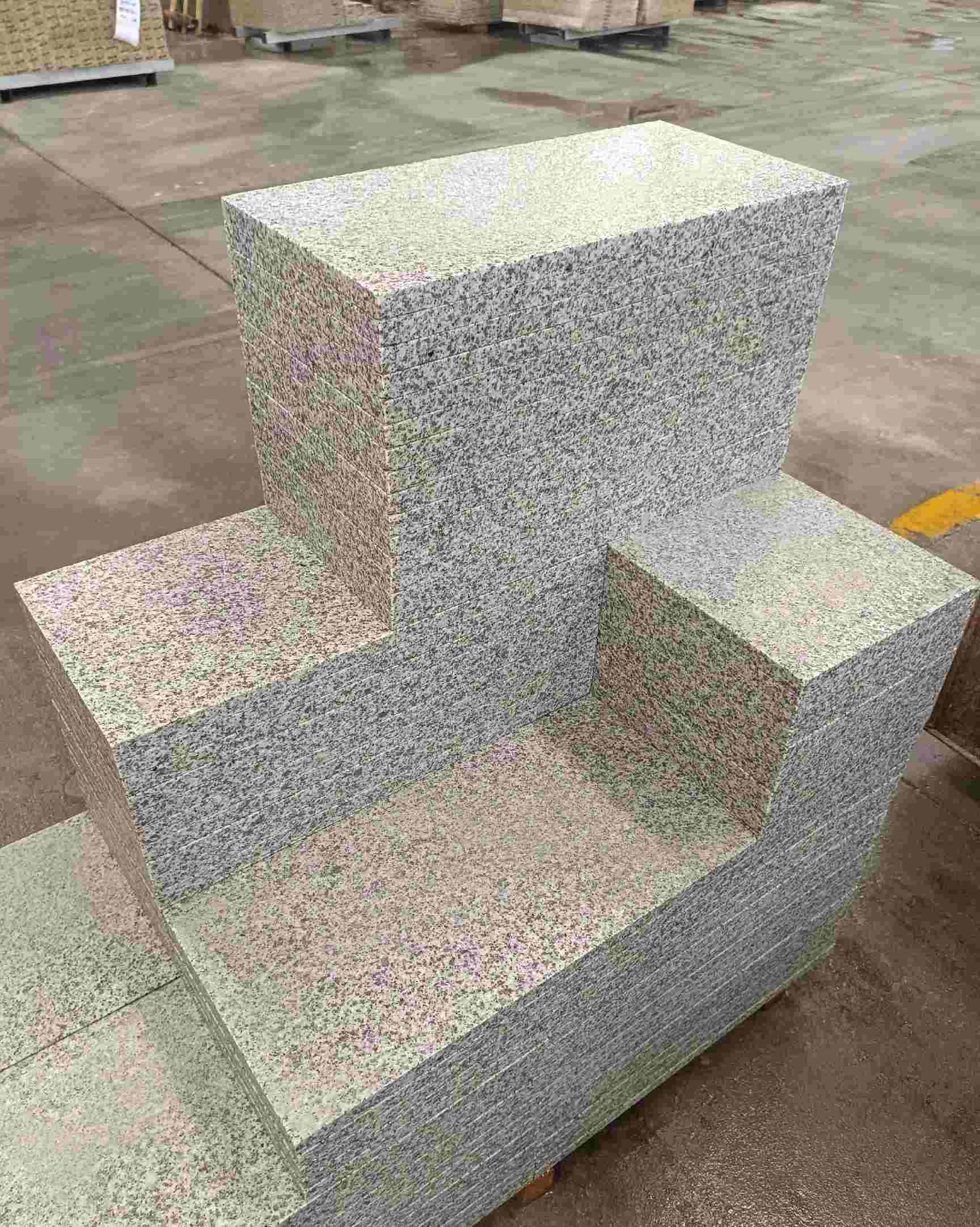 黄石 白麻花岗岩荔枝面地铺石