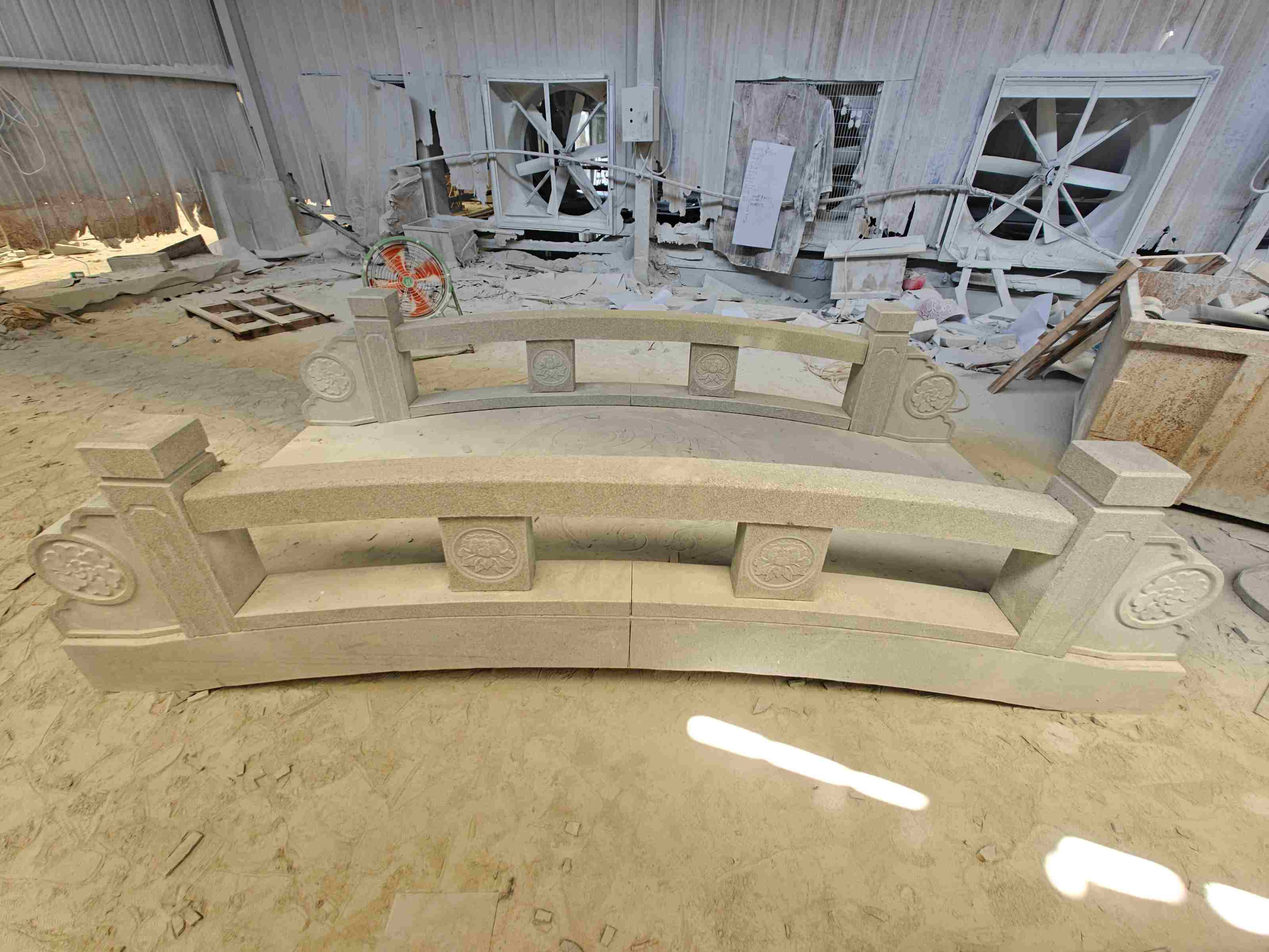 黄石 芝麻灰花岗岩异形加工-拱桥，石桥