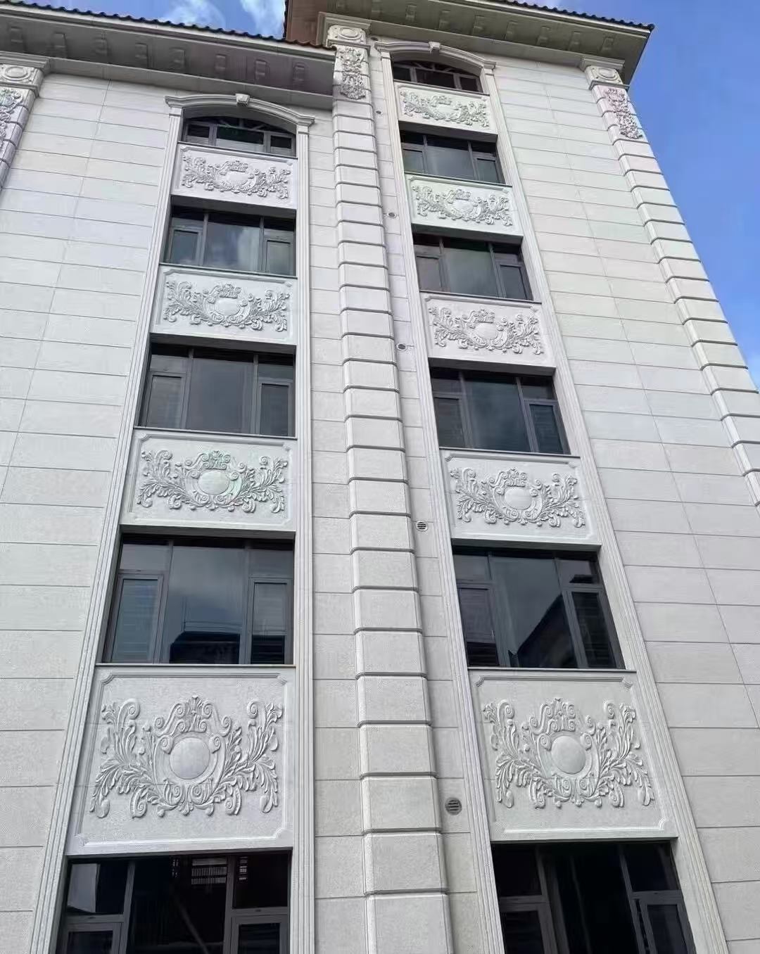 黄石 白麻荔枝面花岗岩别墅外墙干挂