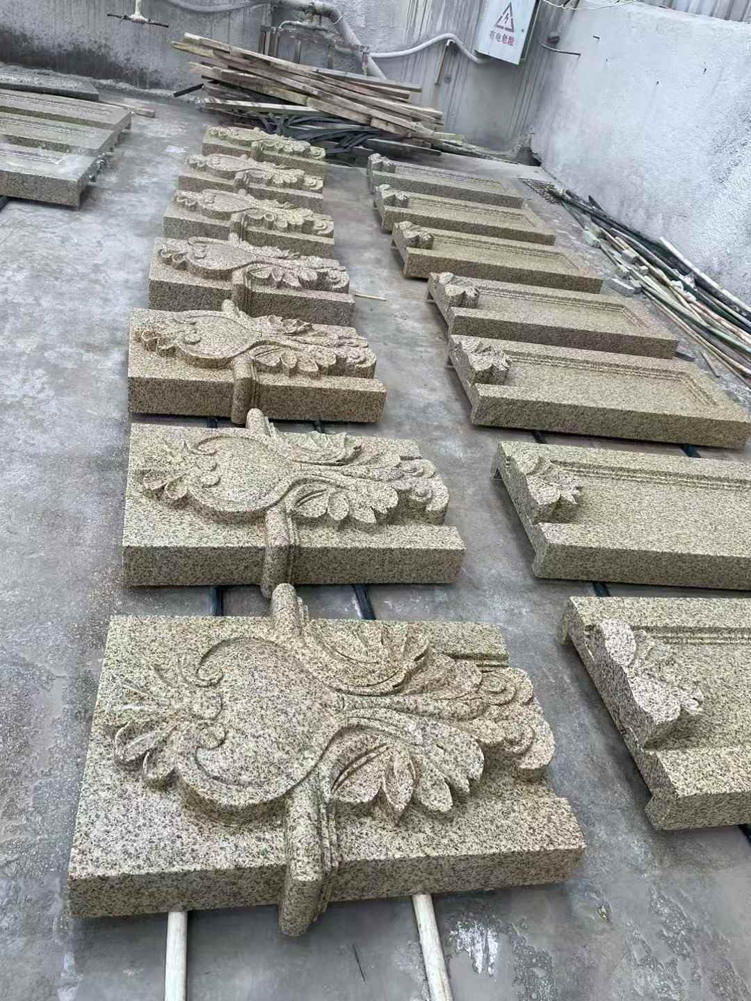 黄石 黄金麻花岗岩别墅外墙雕刻板